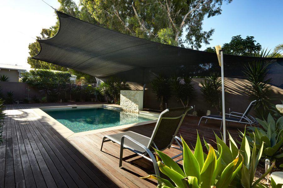 shade sail over pool