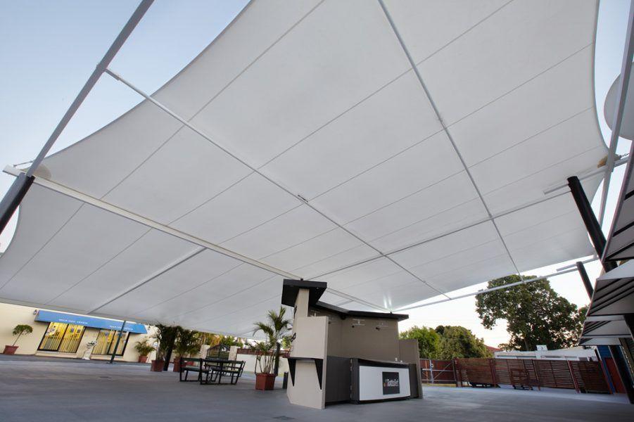 Shade canopy at race course