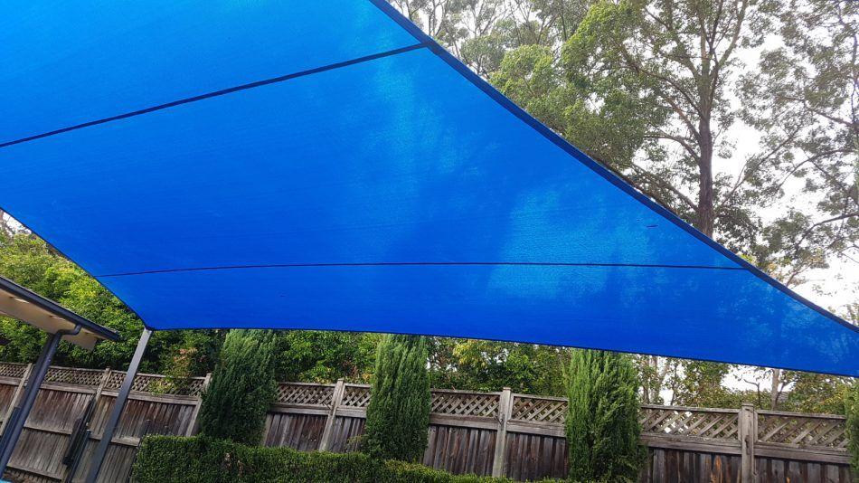 Backyard shade sail manufactured by Global Shade